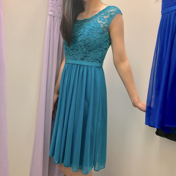 David's Bridal Dresses Davids Bridal Oasis Lace Bodice Short